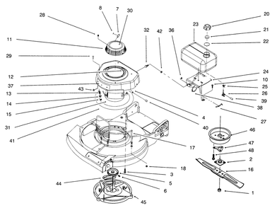 Part Location Diagram of 2410-77 Lawn Boy Cap Plug